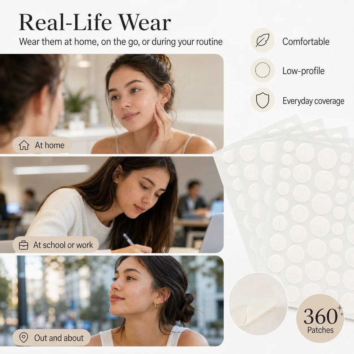 Patchs Anti-Imperfections Invisibles – 360 Pièces