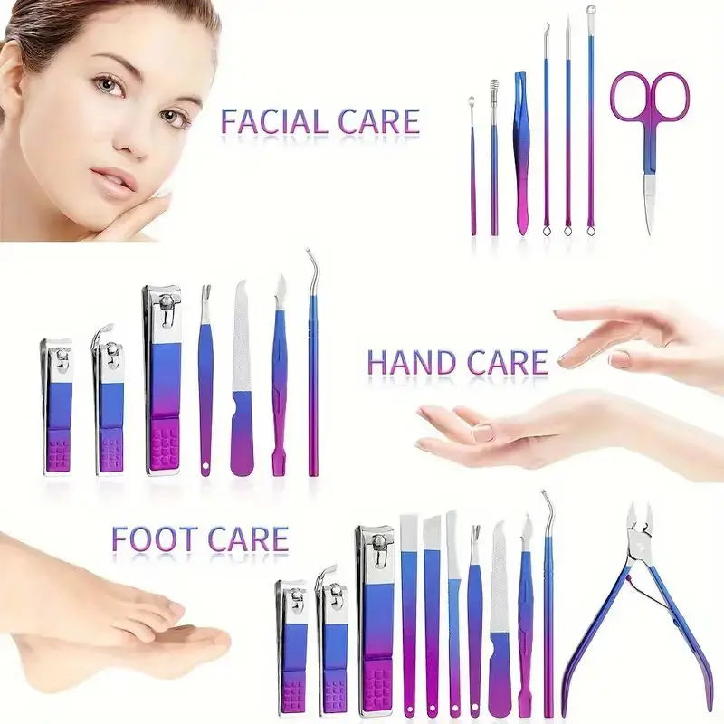Kit Manucure & Pédicure Professionnel – Trousse de Voyage
