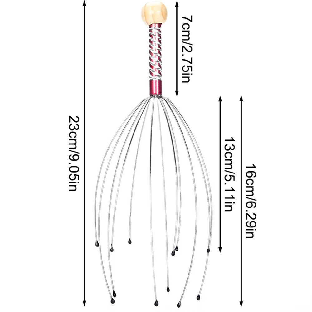 Masseur Crânien Pieuvre – Acier Inoxydable