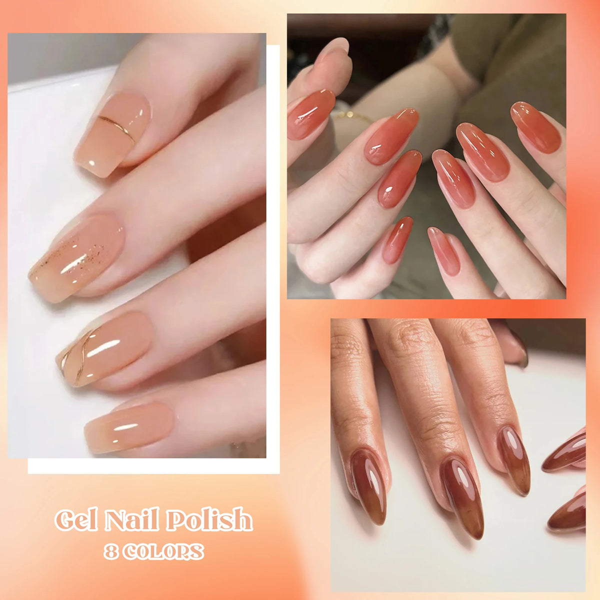 Coffret 8 Vernis Semi-Permanents – Jelly Nude