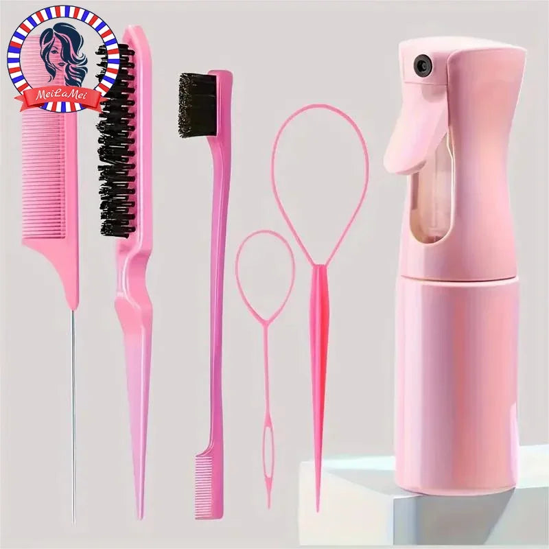 Set 6 Pièces – Brosses & Accessoires de Coiffage