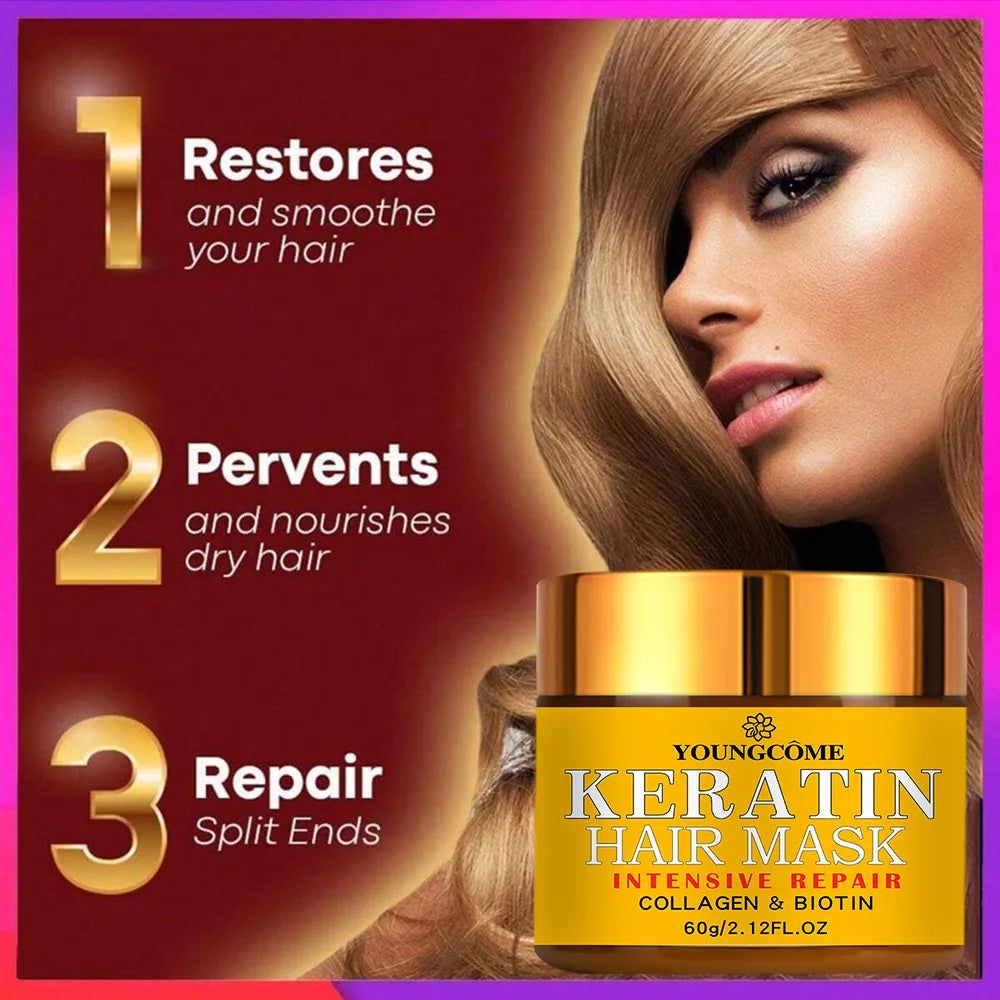 Masque Capillaire Kératine, Collagène & Biotine