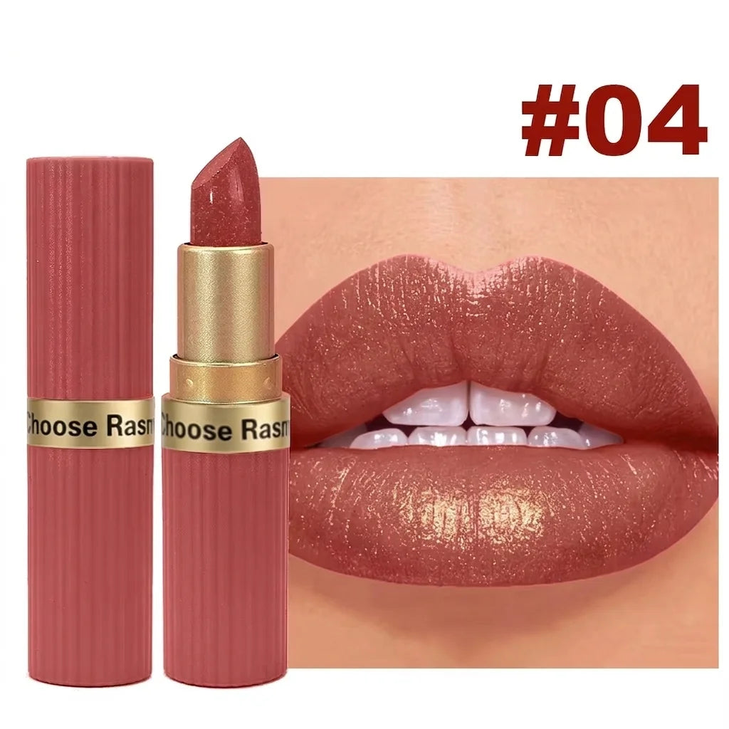 Rouge à Lèvres Nacré Diamant – Fini Glitter Waterproof