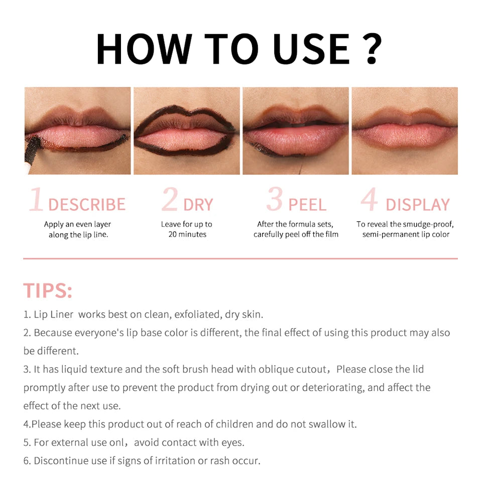 Encre à Lèvres Peel-Off – Tenue Longue Durée