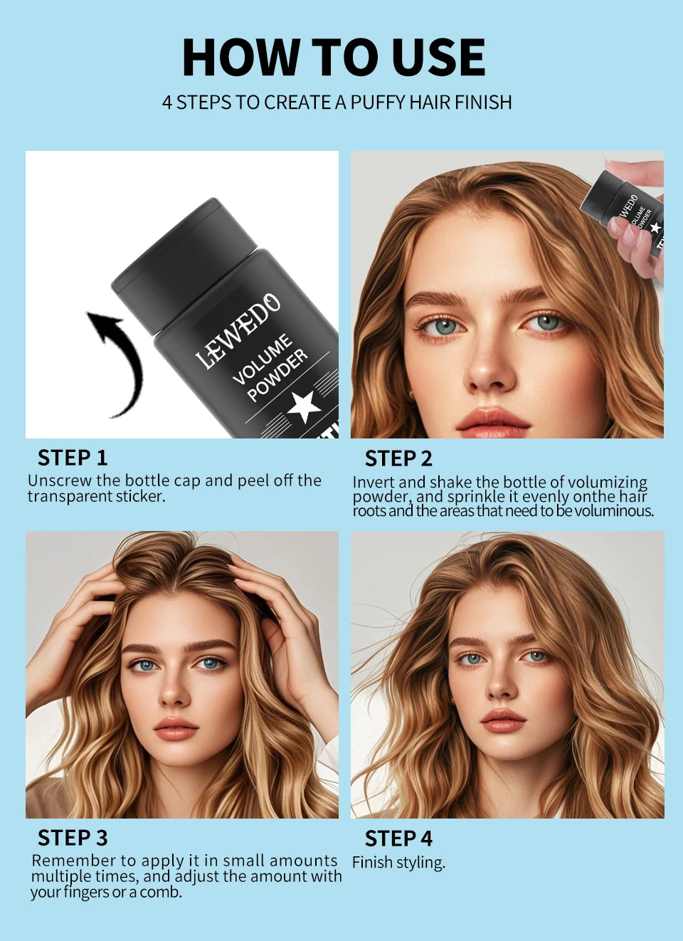 Poudre Coiffante Volumatrice – Effet Matifiant