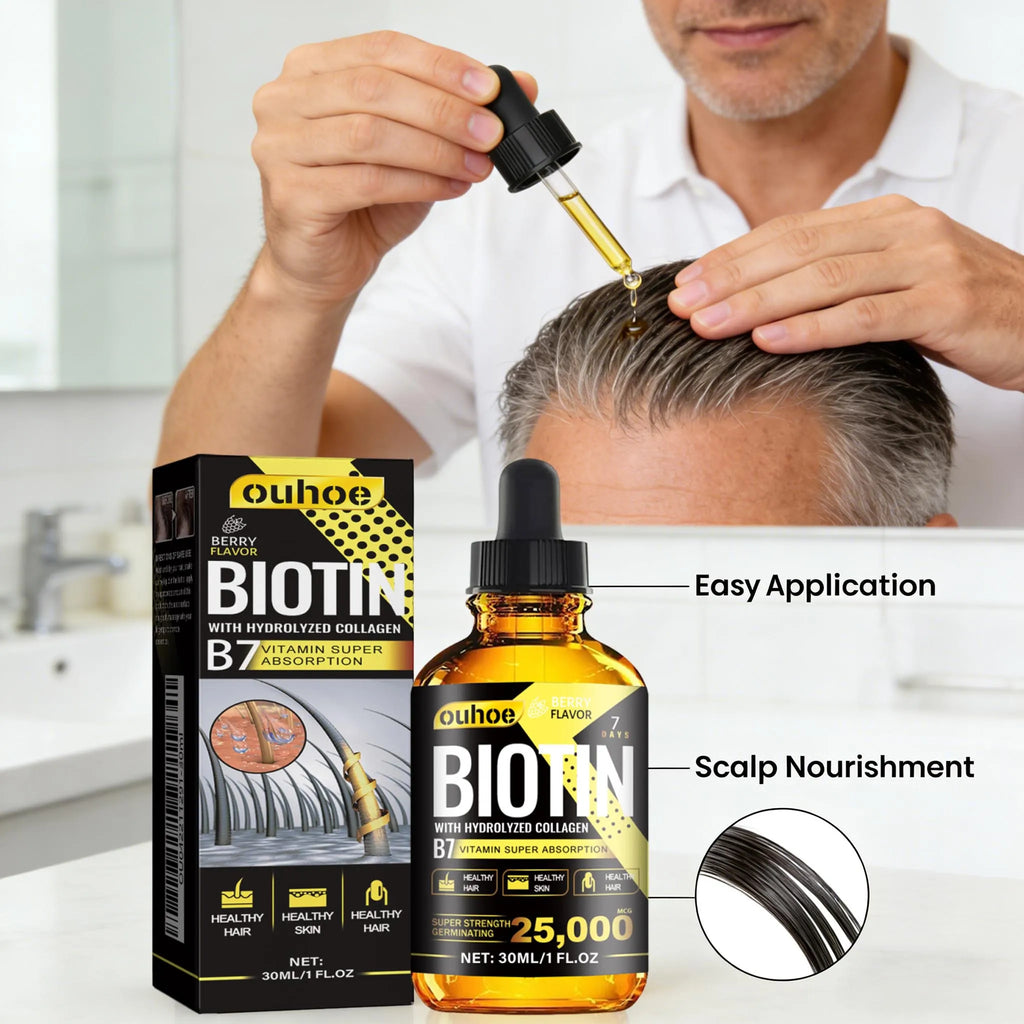 Huile Biotine & Collagene – Fortifiant Cuir Chevelu
