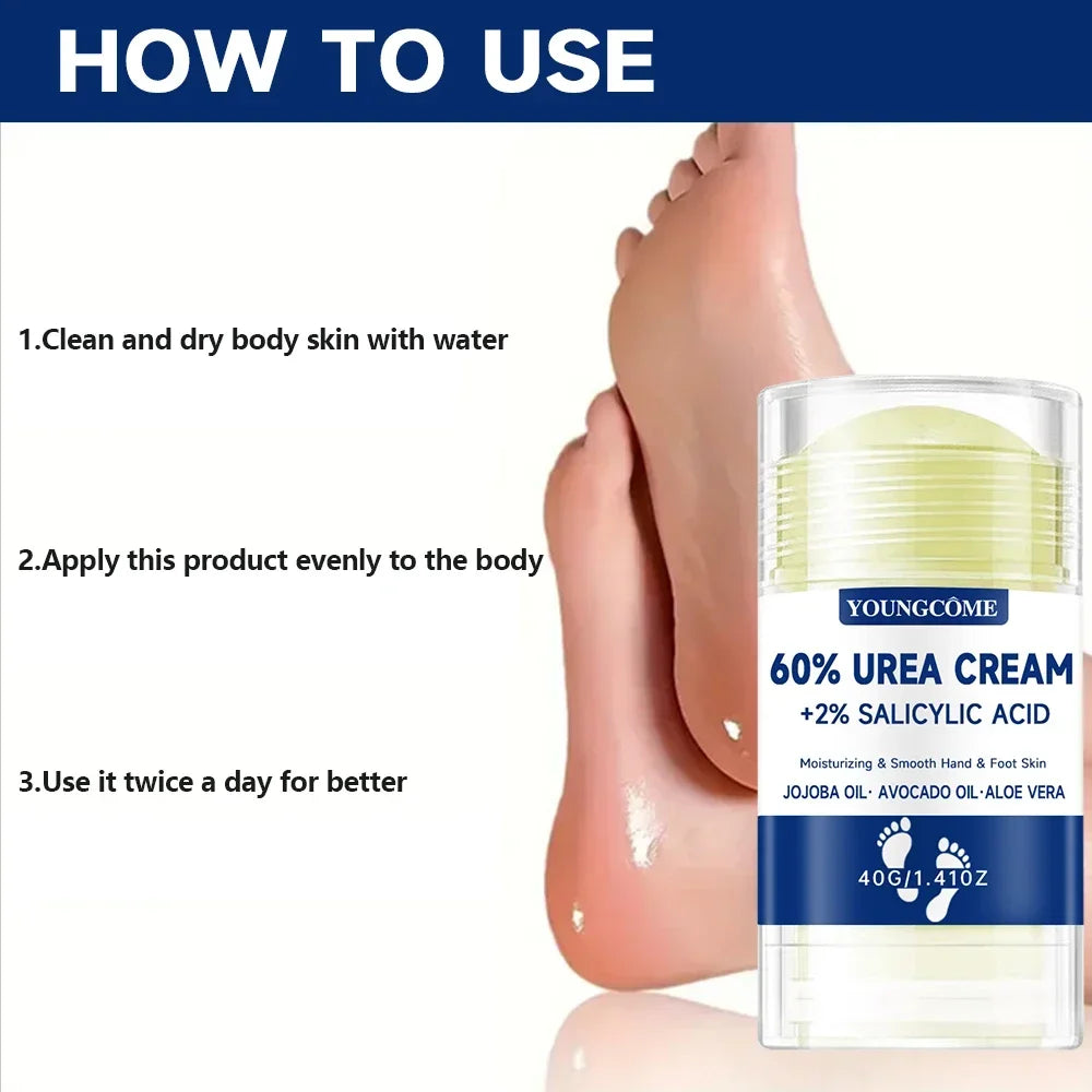 Crème Pieds Urée 60 % – Talons Très Secs