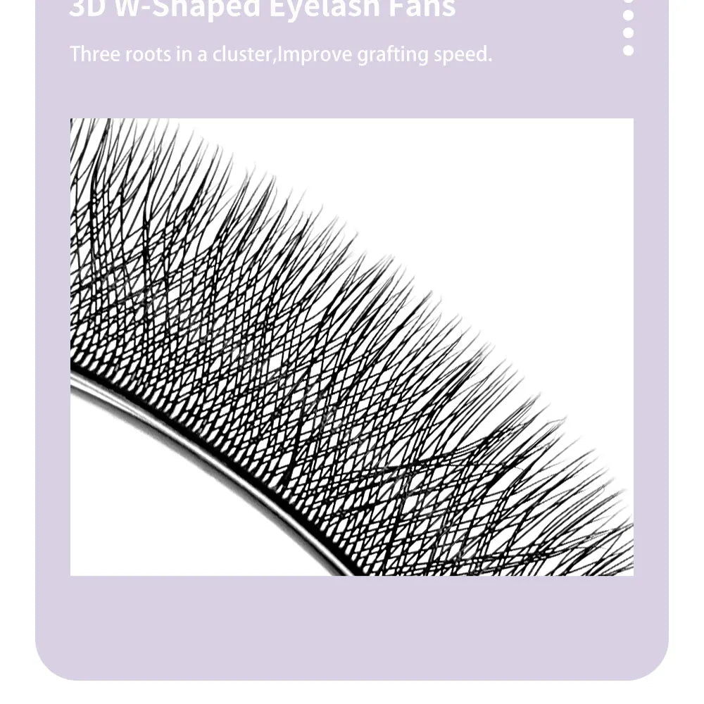 Extensions de Cils Volume Russe W – Éventail 3D à 5D