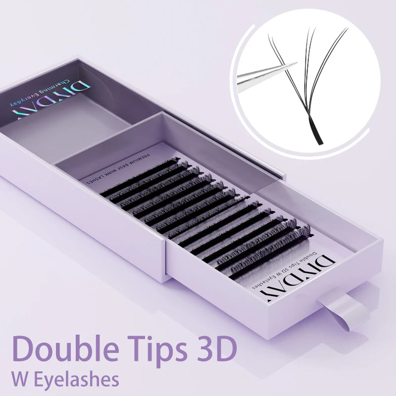 Extensions de Cils Volume Russe W – Éventail 3D à 5D