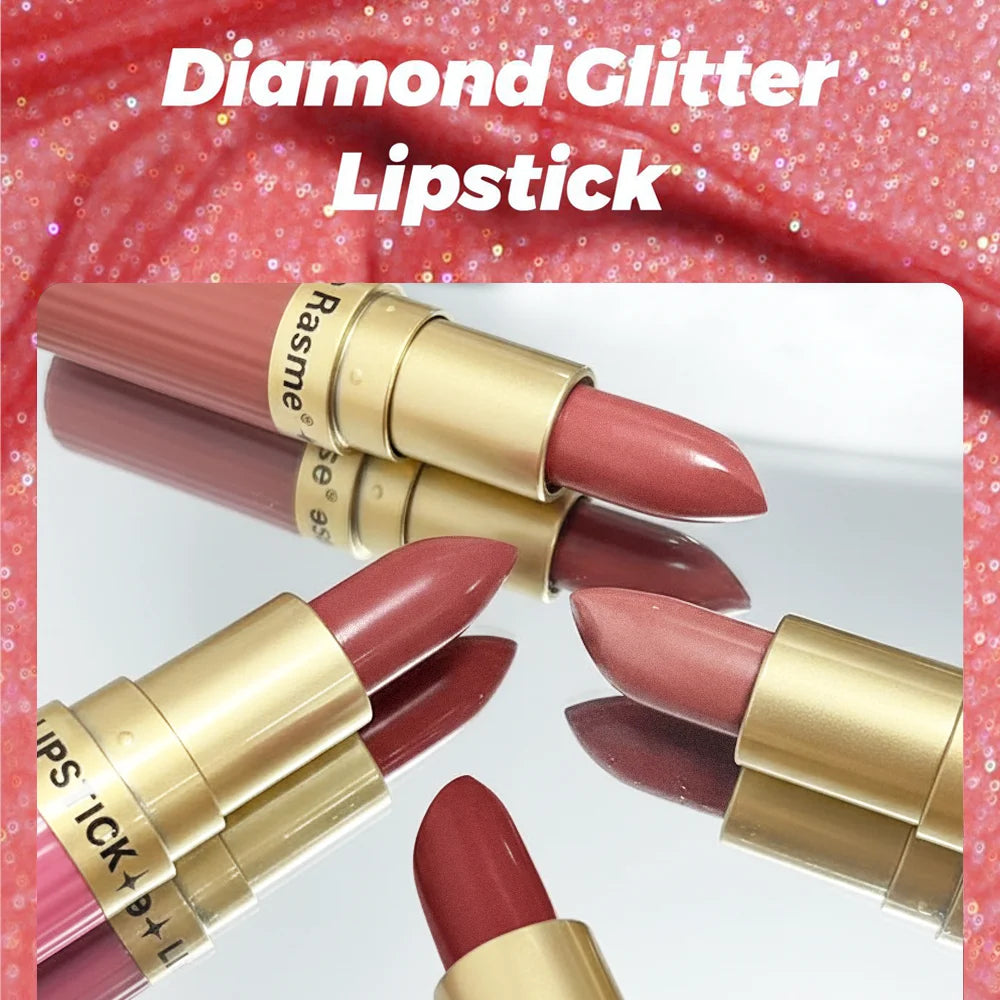 Rouge à Lèvres Nacré Diamant – Fini Glitter Waterproof