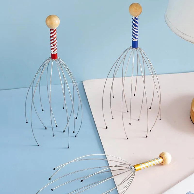 Masseur Crânien Pieuvre – Acier Inoxydable