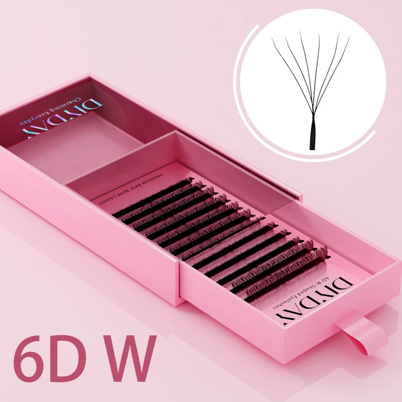 Extensions de Cils Volume Russe W – Éventail 3D à 5D