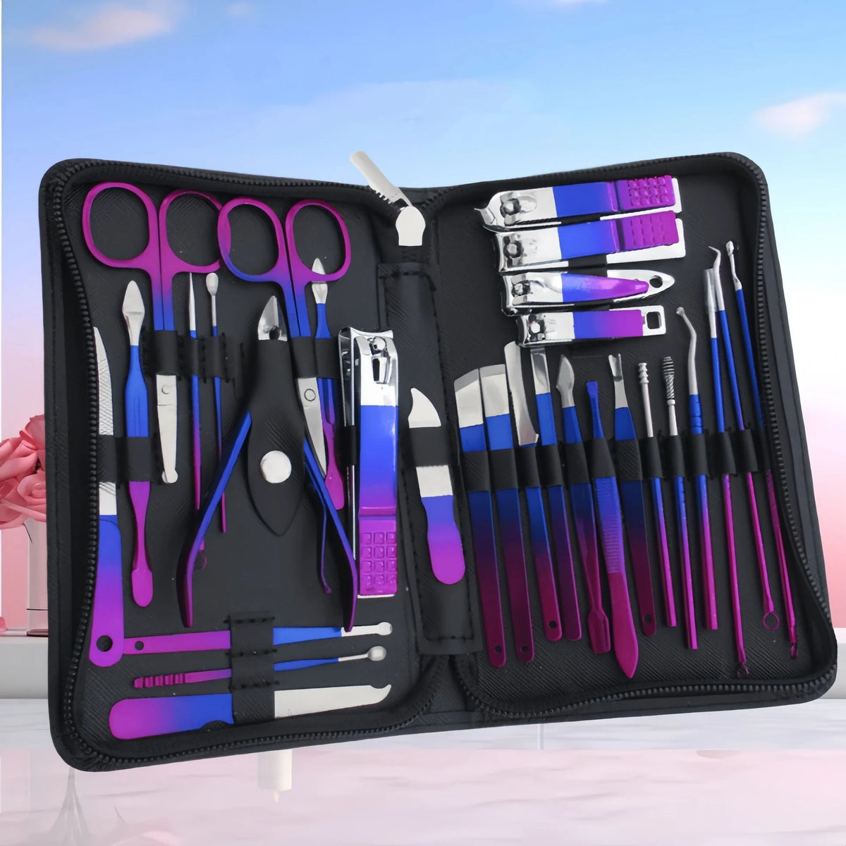 Kit Manucure & Pédicure Professionnel – Trousse de Voyage