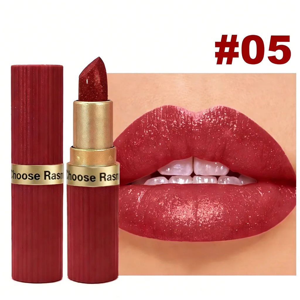 Rouge à Lèvres Nacré Diamant – Fini Glitter Waterproof