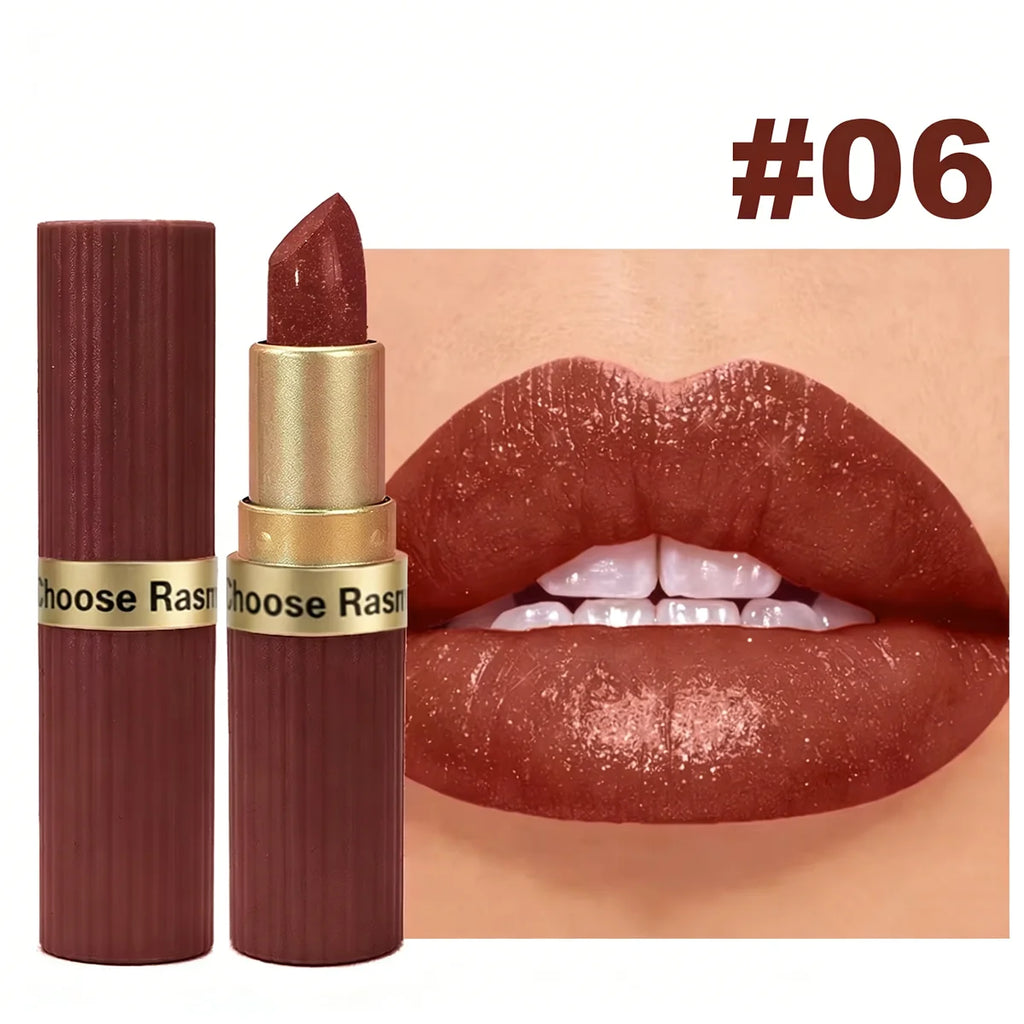 Rouge à Lèvres Nacré Diamant – Fini Glitter Waterproof