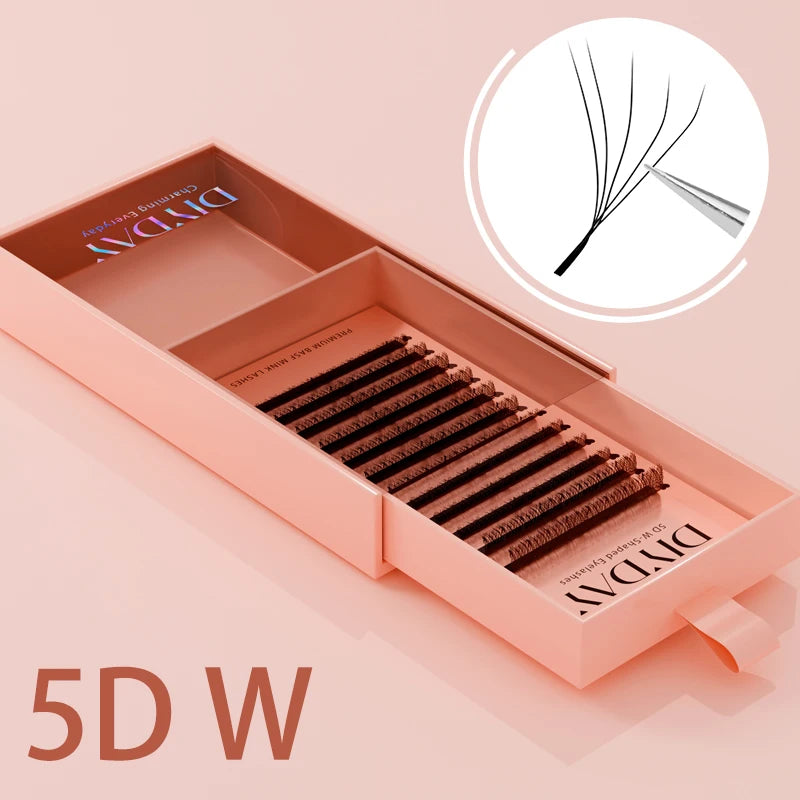 Extensions de Cils Volume Russe W – Éventail 3D à 5D