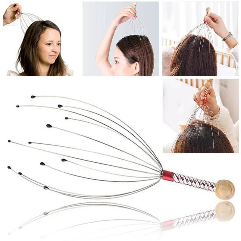 Masseur Crânien Pieuvre – Acier Inoxydable