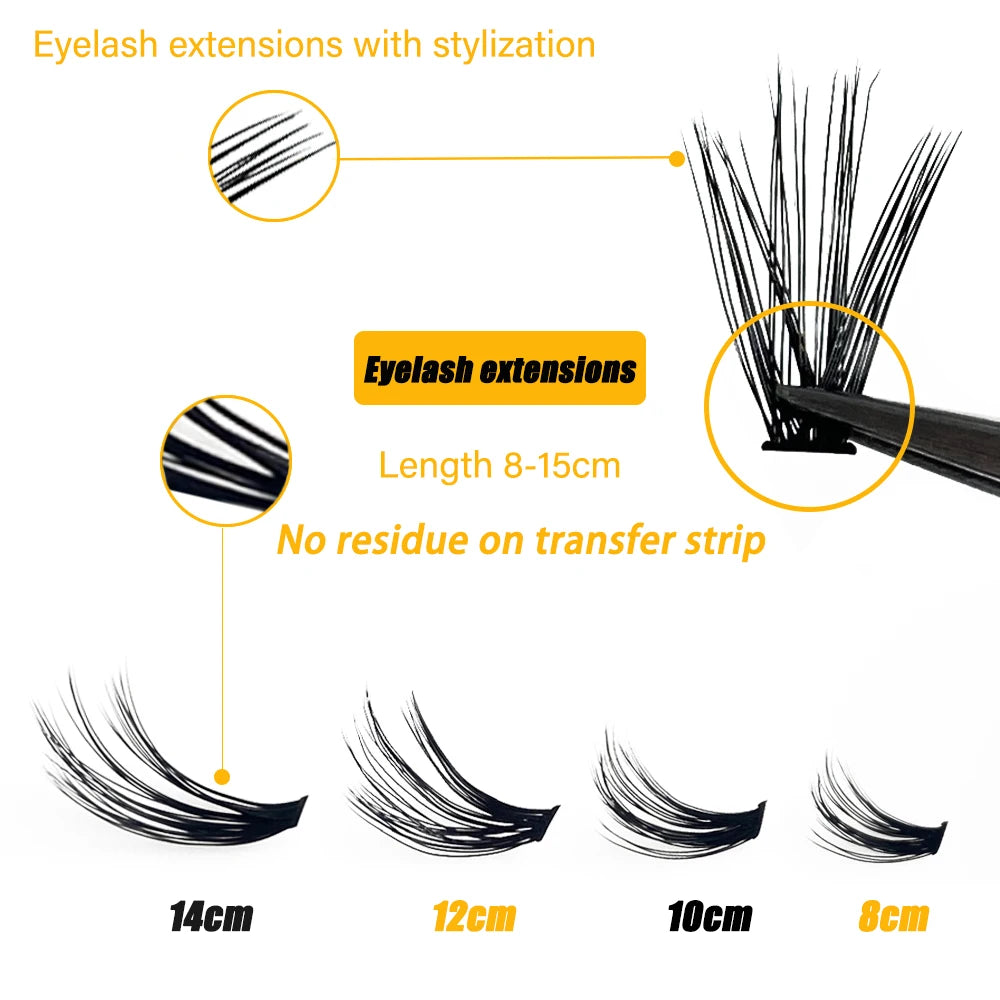 Extensions de Cils Volume Russe 20D à 40D – 60 Bouquets