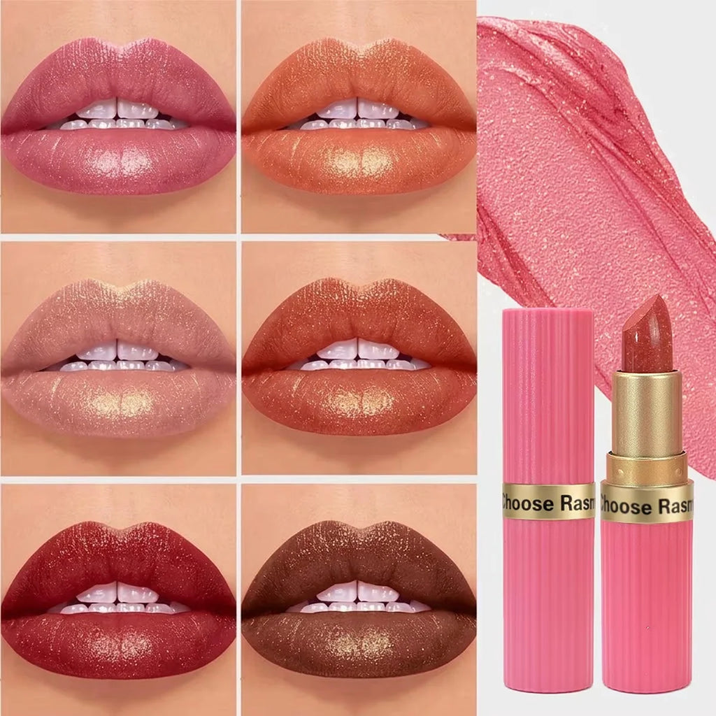 Rouge à Lèvres Nacré Diamant – Fini Glitter Waterproof