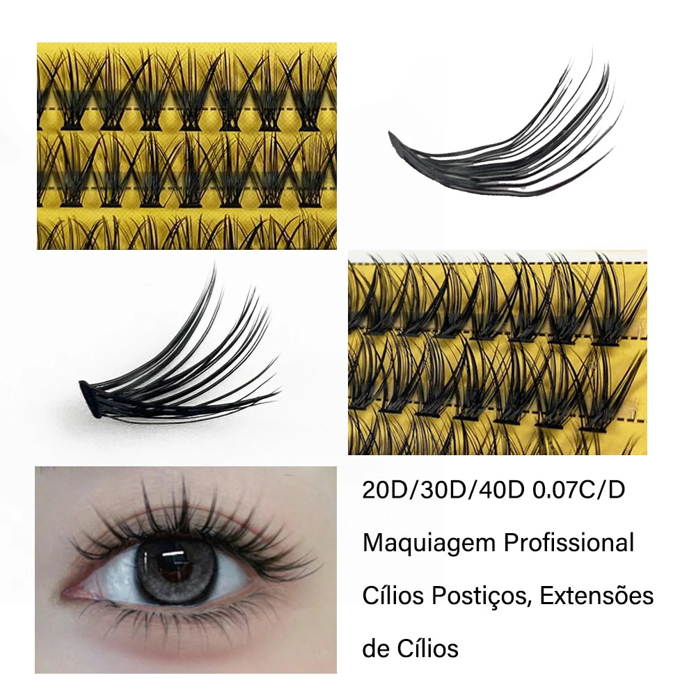 Extensions de Cils Volume Russe 20D à 40D – 60 Bouquets