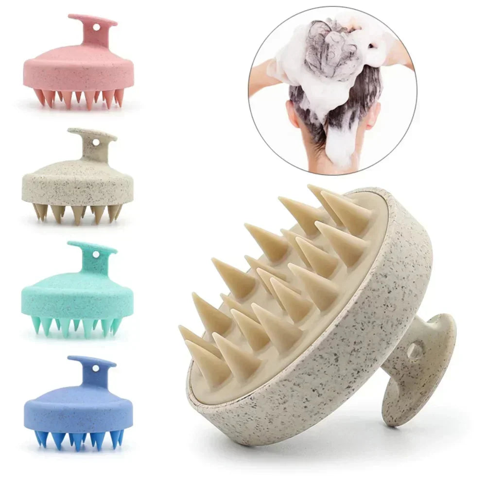 Brosse de Massage Cuir Chevelu en Silicone
