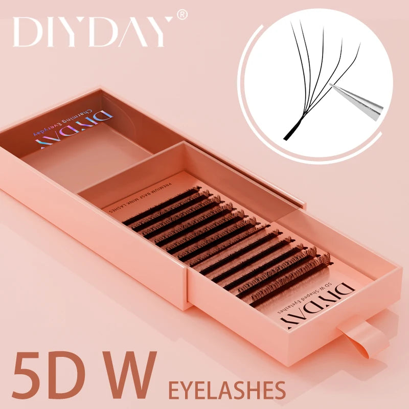 Extensions de Cils Volume Russe W – Éventail 3D à 5D