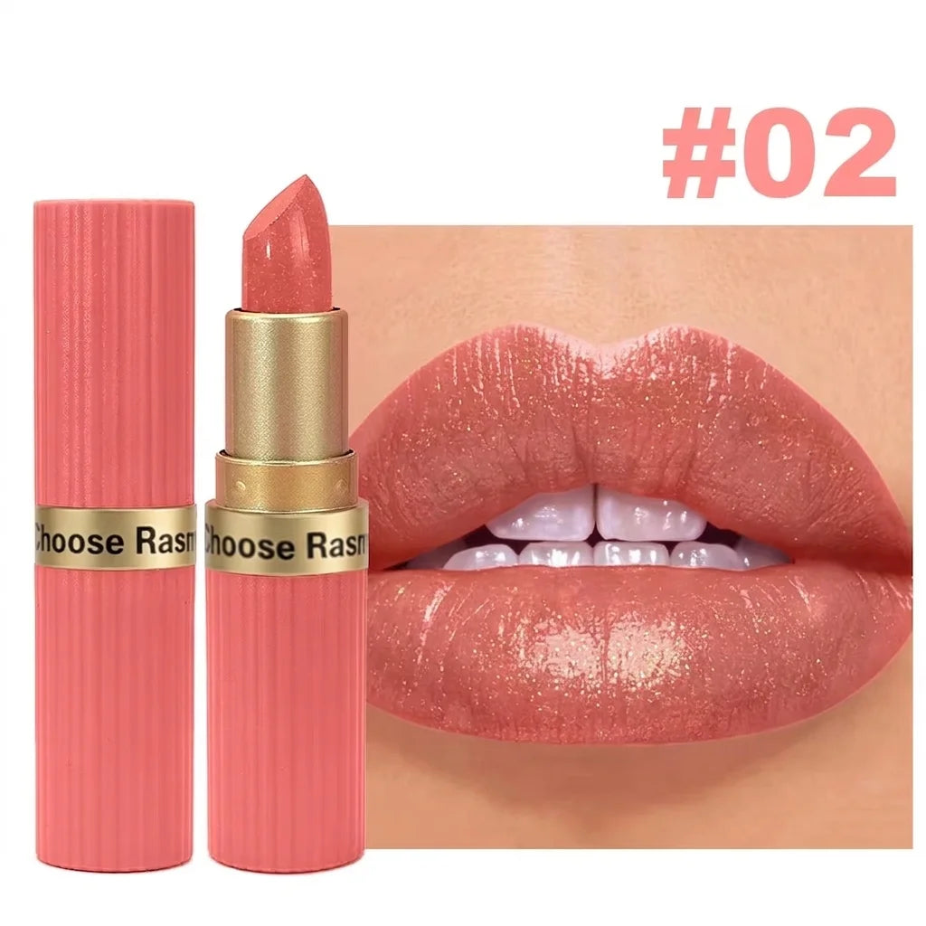 Rouge à Lèvres Nacré Diamant – Fini Glitter Waterproof