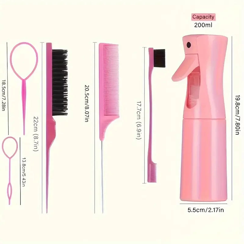 Set 6 Pièces – Brosses & Accessoires de Coiffage