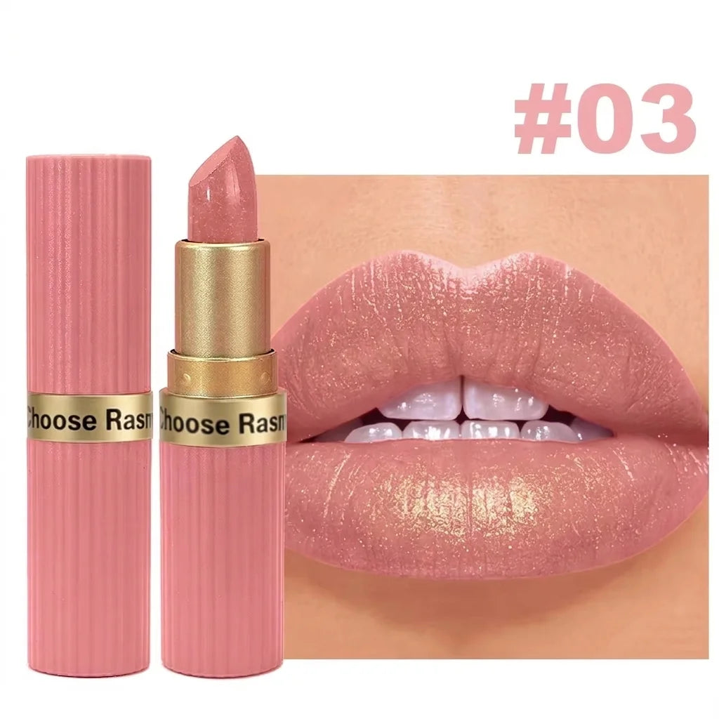 Rouge à Lèvres Nacré Diamant – Fini Glitter Waterproof