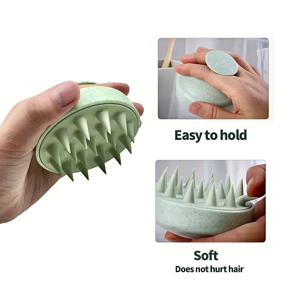 Brosse de Massage Cuir Chevelu en Silicone