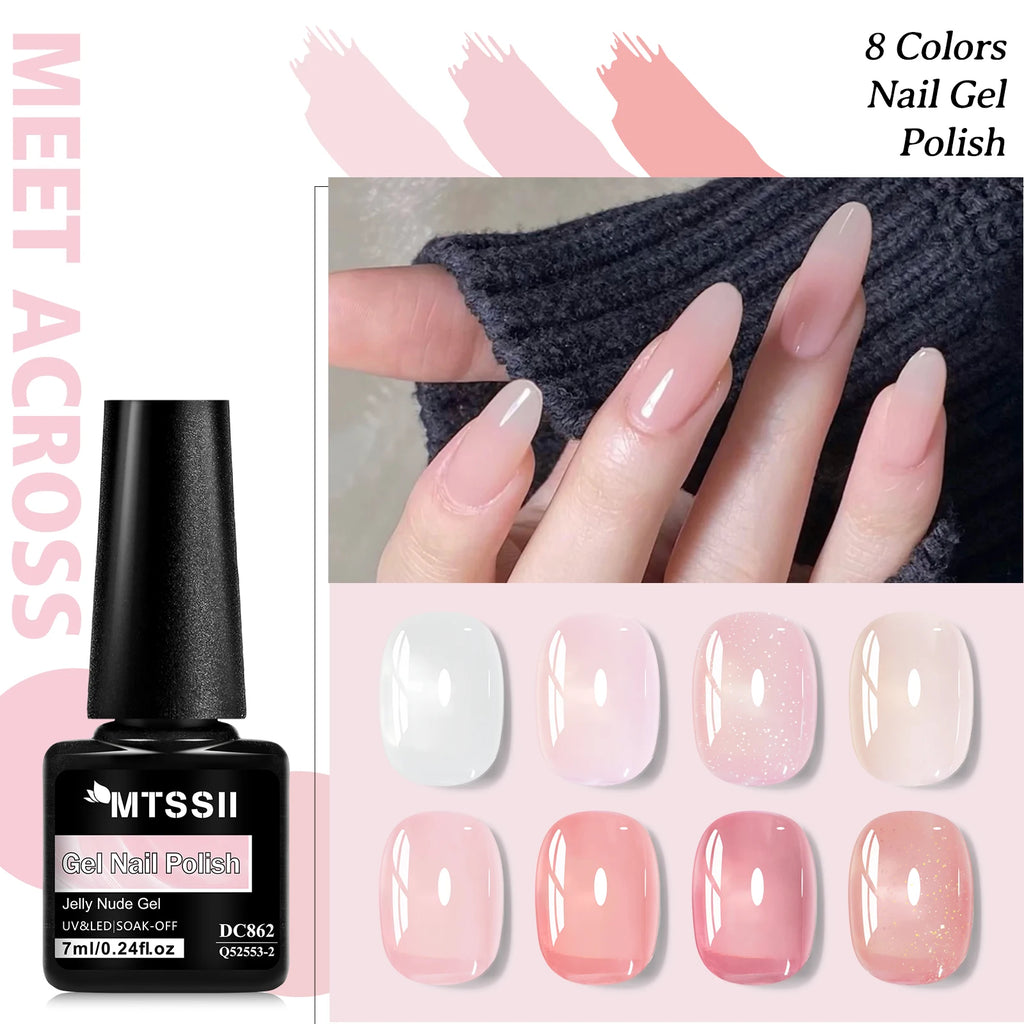 Coffret 8 Vernis Semi-Permanents – Jelly Nude
