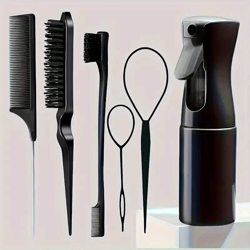 Set 6 Pièces – Brosses & Accessoires de Coiffage