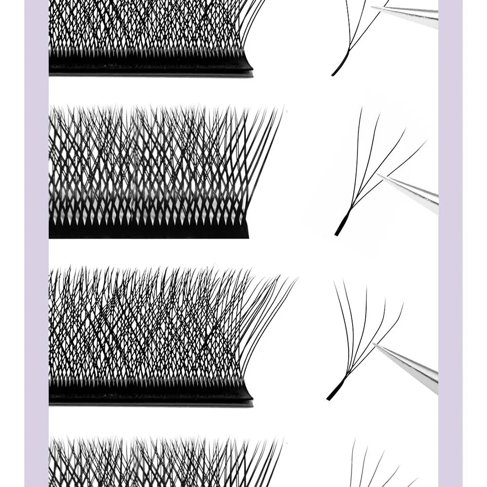 Extensions de Cils Volume Russe W – Éventail 3D à 5D