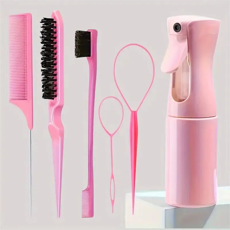 Set 6 Pièces – Brosses & Accessoires de Coiffage