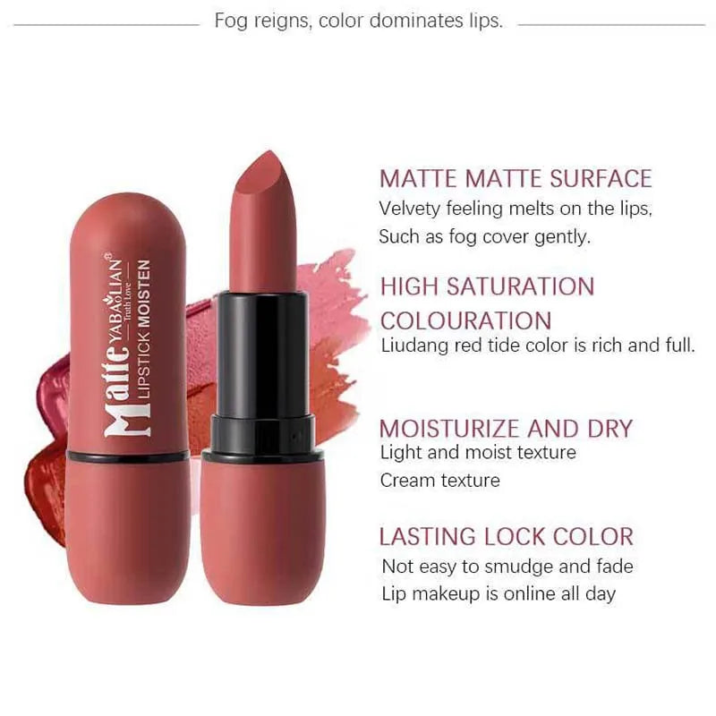 Rouge à Lèvres Mat Velours – Fini Longue Tenue