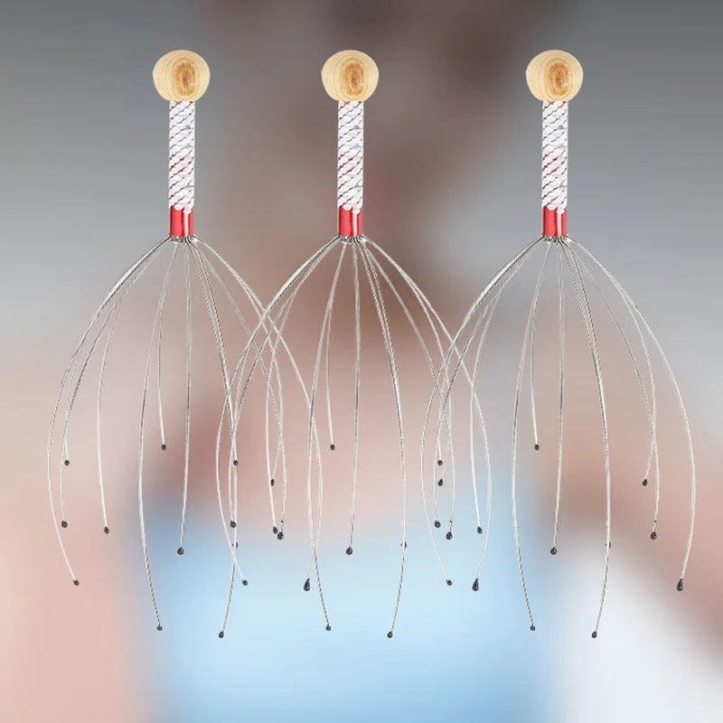 Masseur Crânien Pieuvre – Acier Inoxydable