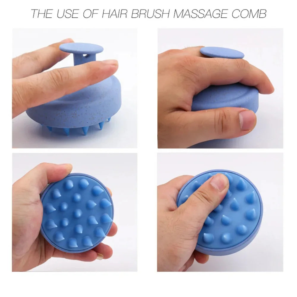 Brosse de Massage Cuir Chevelu en Silicone