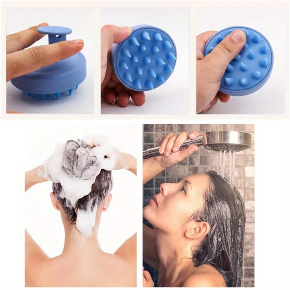 Brosse de Massage Cuir Chevelu en Silicone