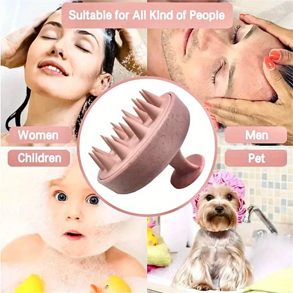 Brosse de Massage Cuir Chevelu en Silicone