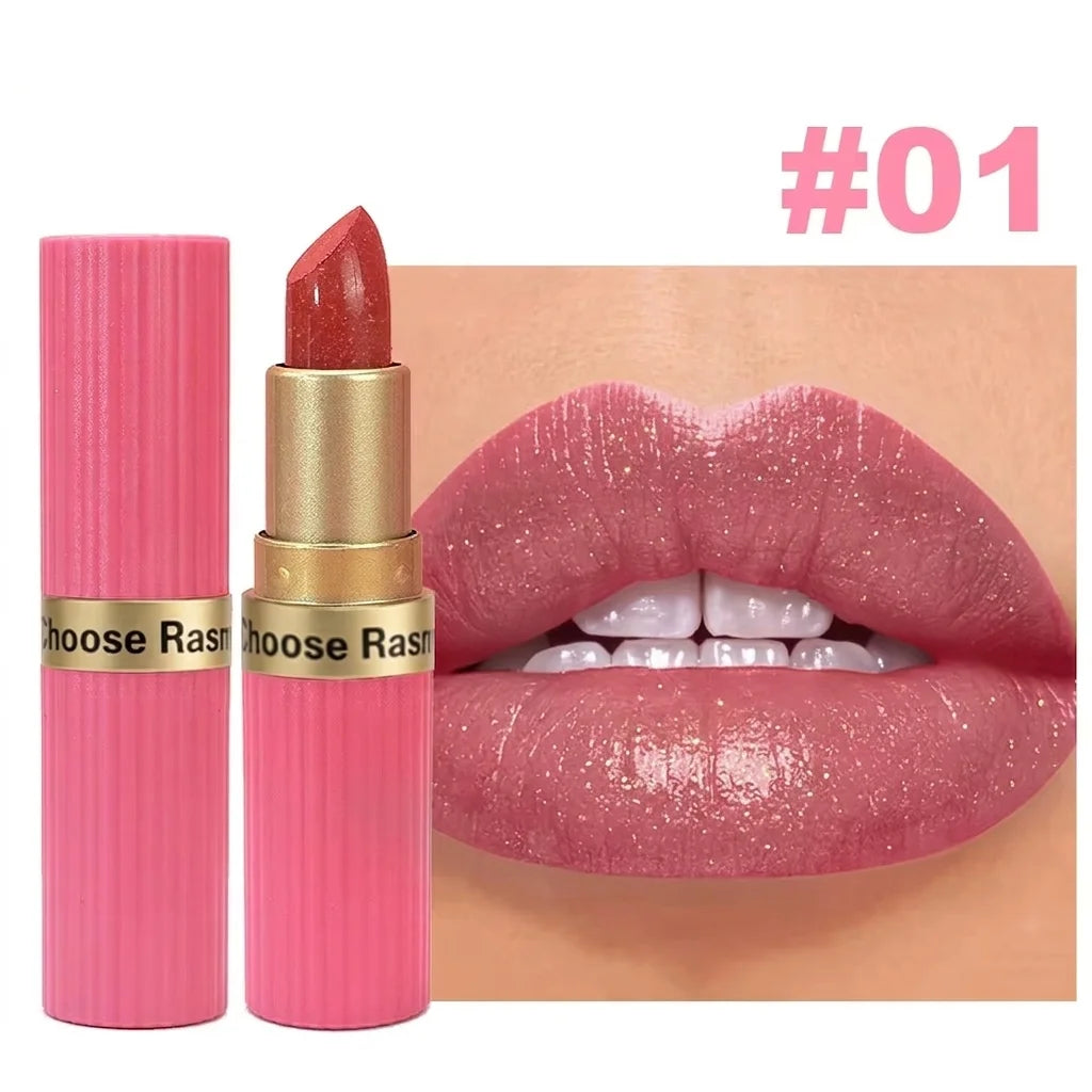 Rouge à Lèvres Nacré Diamant – Fini Glitter Waterproof