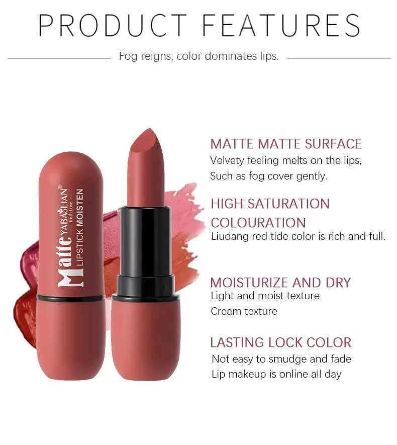 Rouge à Lèvres Mat Velours – Fini Longue Tenue