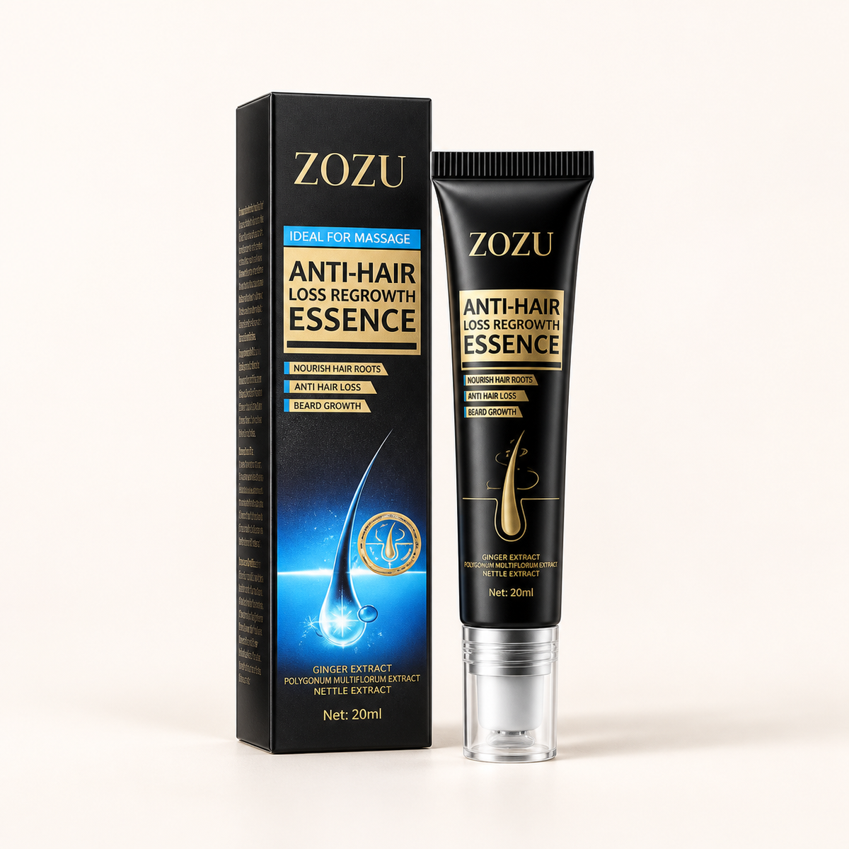 Sérum Roll-On Fortifiant – Massage 3 Billes, 20 ml