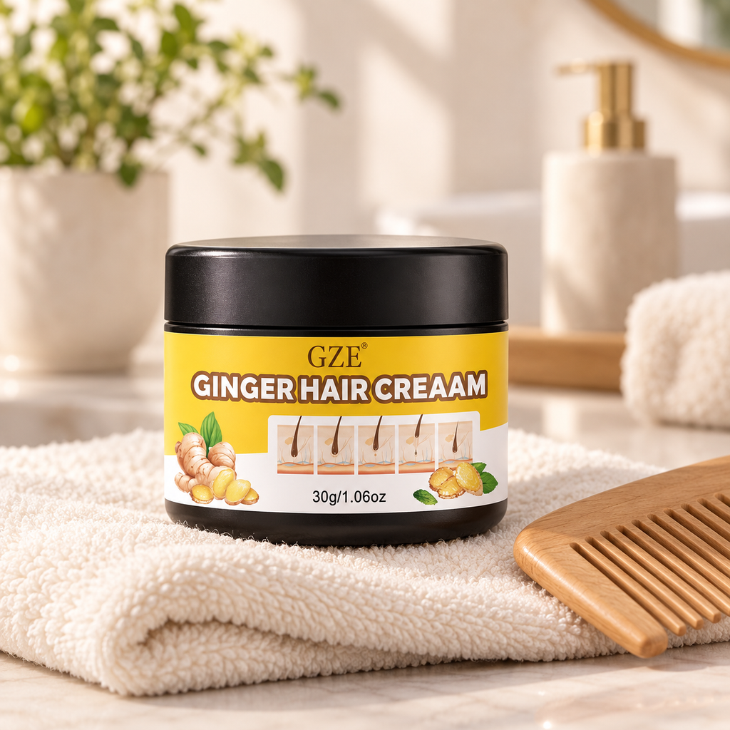 Crème Capillaire au Gingembre – Densité & Vitalité